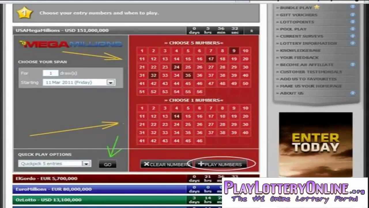 Online lottery